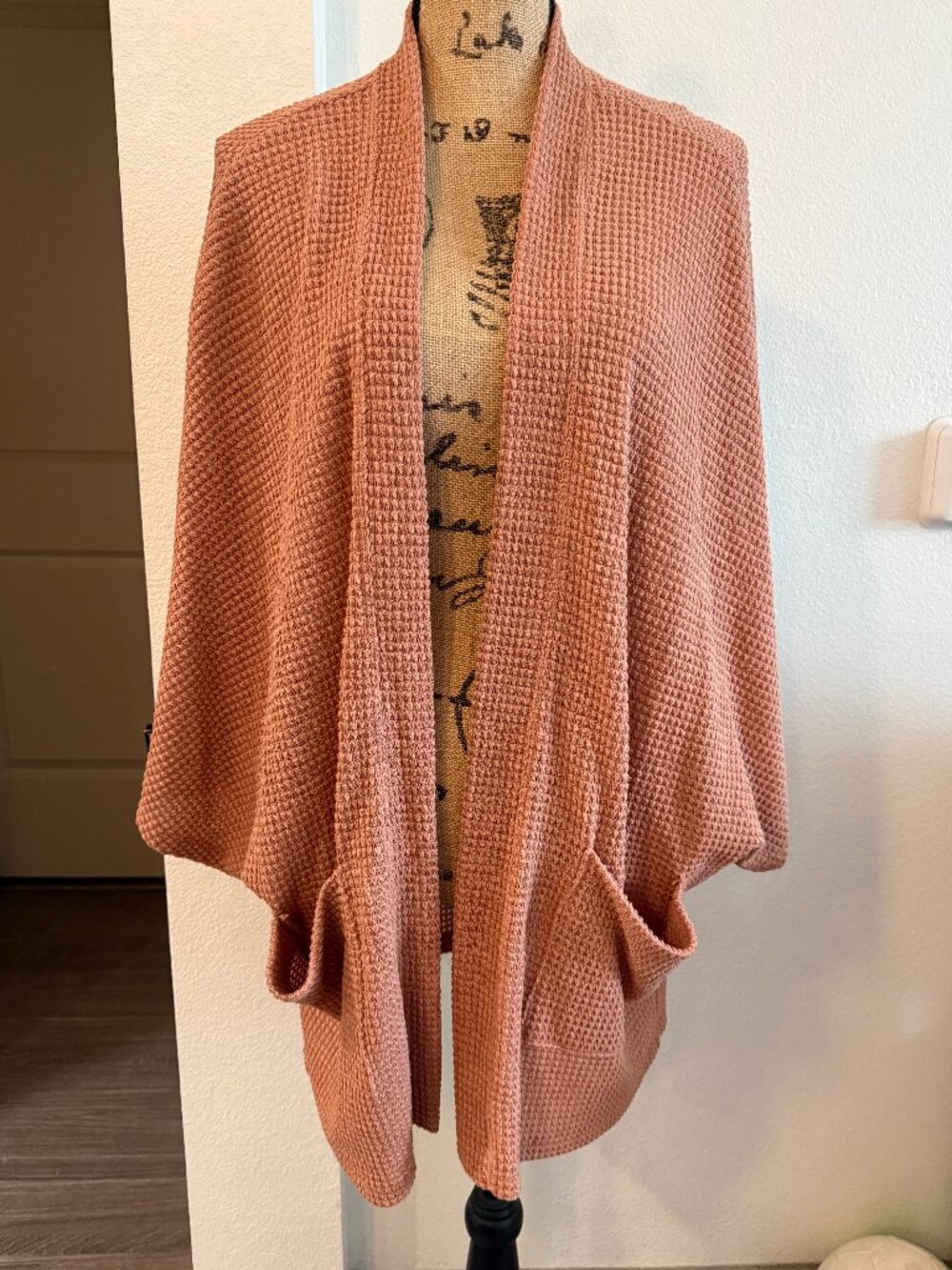 Aerie Dusty Rose Open Knit Cocoon Cardigan O/S NWT Oversized